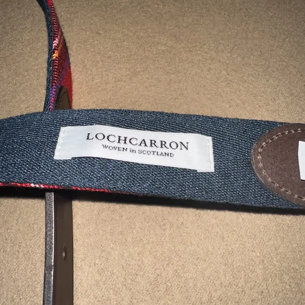 Polo Ralph Lauren Men’s Medium Leather-Trim Tartan Belt Lochcarron Scotland